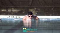 游泳健将竞技慢动作视频素材