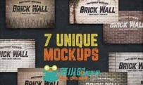 城市墙体涂鸦展示PSD模板urban-jungle-brick-wall-mockups-volume-1