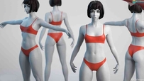 精致的女性身体3D模型