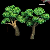 卡通动画树3D模型下载