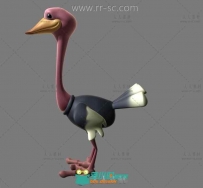 Q版鸵鸟3D模型