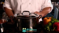 厨师揭锅搅拌视频素材