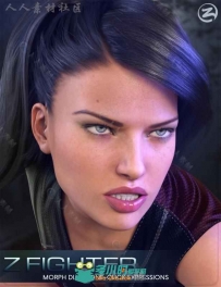 超精细女性角色表情3D模型合辑