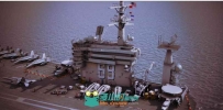超精细美国尼米兹号航母 海军帕塔克森特号补给舰3D模型