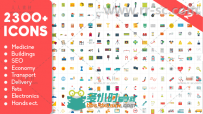 2300个图标动画包展示幻灯片AE模板Videohive 2300 Animated Icons Pack 18383303