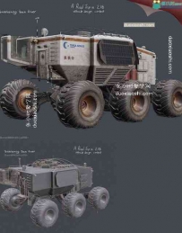 军用大型越野运输车3D模型Planetary Rover-3D Model