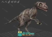 超真实恐龙的动作动画带三张贴图