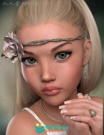 美丽可爱的年轻女孩角色3D模型合辑
