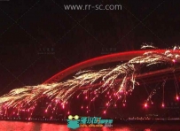 上海世博会壮观的烟火表演标清实拍视频素材