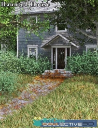 破旧的幽灵老房子环境3D模型合辑