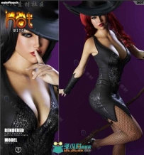 性感时尚女巫服装3D模型合辑