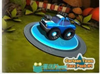 卡通版3D小汽车模型Unity游戏素材资源