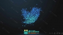 多彩光耀粒子Logo演绎动画AE模板 Videohive Glowing Dots Logo 13625463