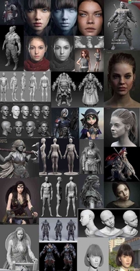 CG角色3D设计参考人体结构参考600P