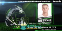 创意时髦的美式足球运动员头像转场过渡视频介绍AE模板Videohive Football Player ...