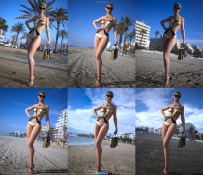 阳光明媚热带海滩场景3D模型合集