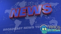 世界简洁大字体新闻广播开场展示动画AE模板