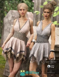 可爱时尚美丽的女性裙子3D模型合辑