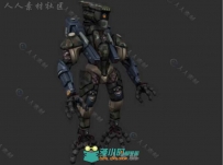 危险的机甲机器人角色3D模型Unity游戏素材资源