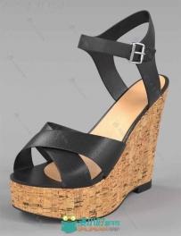 现代简单大方时尚的女性高根鞋3D模型合辑