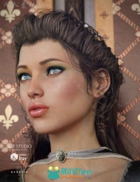 古老的神话般女性优雅高贵发型3D模型合辑