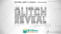 数字信号干扰损坏效果标志展示Logo演绎AE模板 Videohive Glitch Reveal 3536292