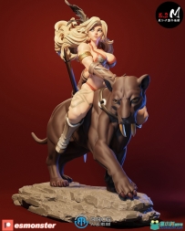 亚马逊Amazon黑豹女战士角色雕塑3D打印模型