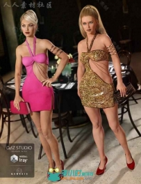 俱乐部夜店女性性感美丽时尚服装3D模型合辑
