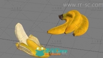 超逼真香蕉3D模型