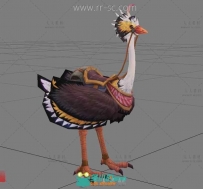好看的鸵鸟坐骑3D模型