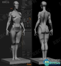 Zbrush女性角色身体基础3D模型