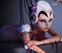 ZBrush漂亮的机器人女孩角色模型雕刻教程