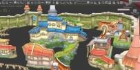 一套卡通版的港口完整城镇3D模型