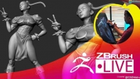 ZBrush雕刻《街头霸王》春丽角色3D模型视频教程