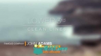 简洁下横栏字幕动画AE模板 VideoHive Lower 3rds Clean Lines 11229870