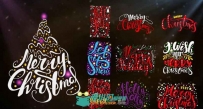 10个美丽时尚的圣诞文字动画AE模板 10 Christmas Lettering
