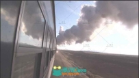 蒸汽客运火车铁路上沿途美景高清实拍视频素材