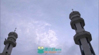兰州清真寺祷告街景桥视频素材