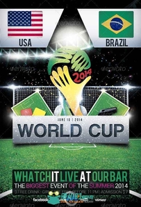 2014巴西世界杯宣传海报PSD模板