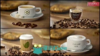 现代美洲卡布奇诺浓咖啡展示宣传视频包装AE模板Videohive Coffee AE Mockup Espre...