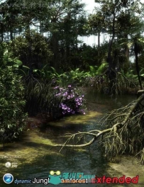 郁郁葱葱繁荣理想的丛林完美环境3D模型合辑