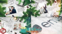 清新时尚的圣诞节公司宣传幻灯片相册动画AE模板Videohive Christmas Slideshow 19...