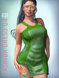 时尚性感不同颜色女性夏季连衣裙与眼睛3D模型合集