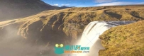 高山瀑布水雾自然风景高清实拍视频素材