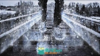 美丽的冬天雪花飞溅运动效果幻灯片AE模板 Videohive Winter Splash Motion 1901..