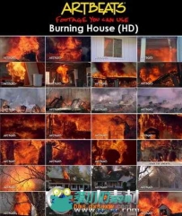 《火灾房屋燃烧高清视频素材合辑》Artbeats Burning House HD