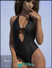 女性美丽性感的氯丁橡胶泳衣3D模型合辑