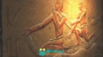 埃及的异域风情文字壁画实拍视频素材