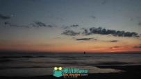 沙滩快速日落视频素材