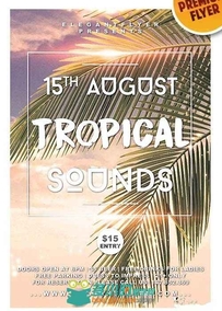 海岛音乐海报展示PSD模板Tropical_Sounds_aaa